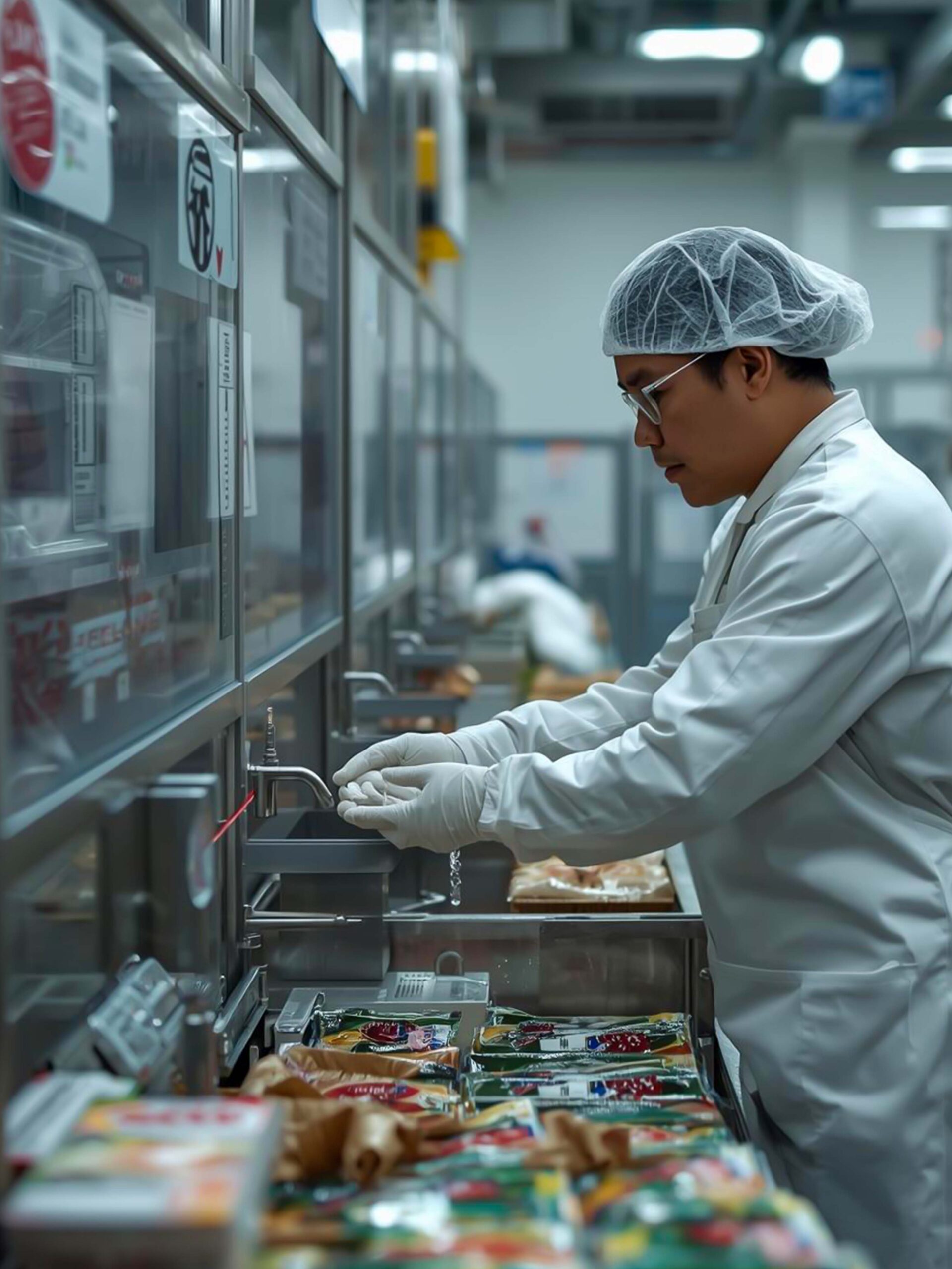 Quality checks on the food production floor