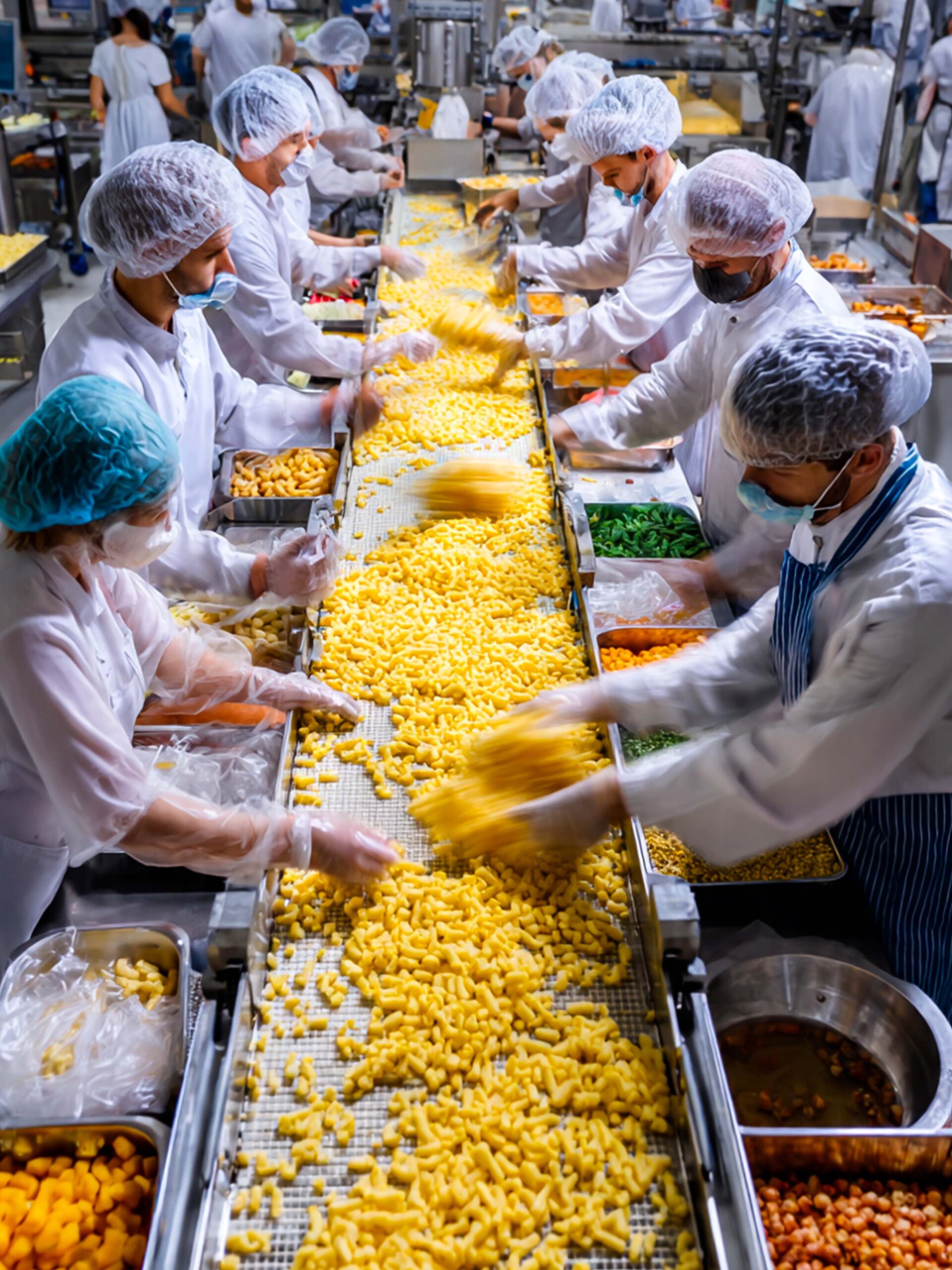 Rapid cover for food production shifts and peaks