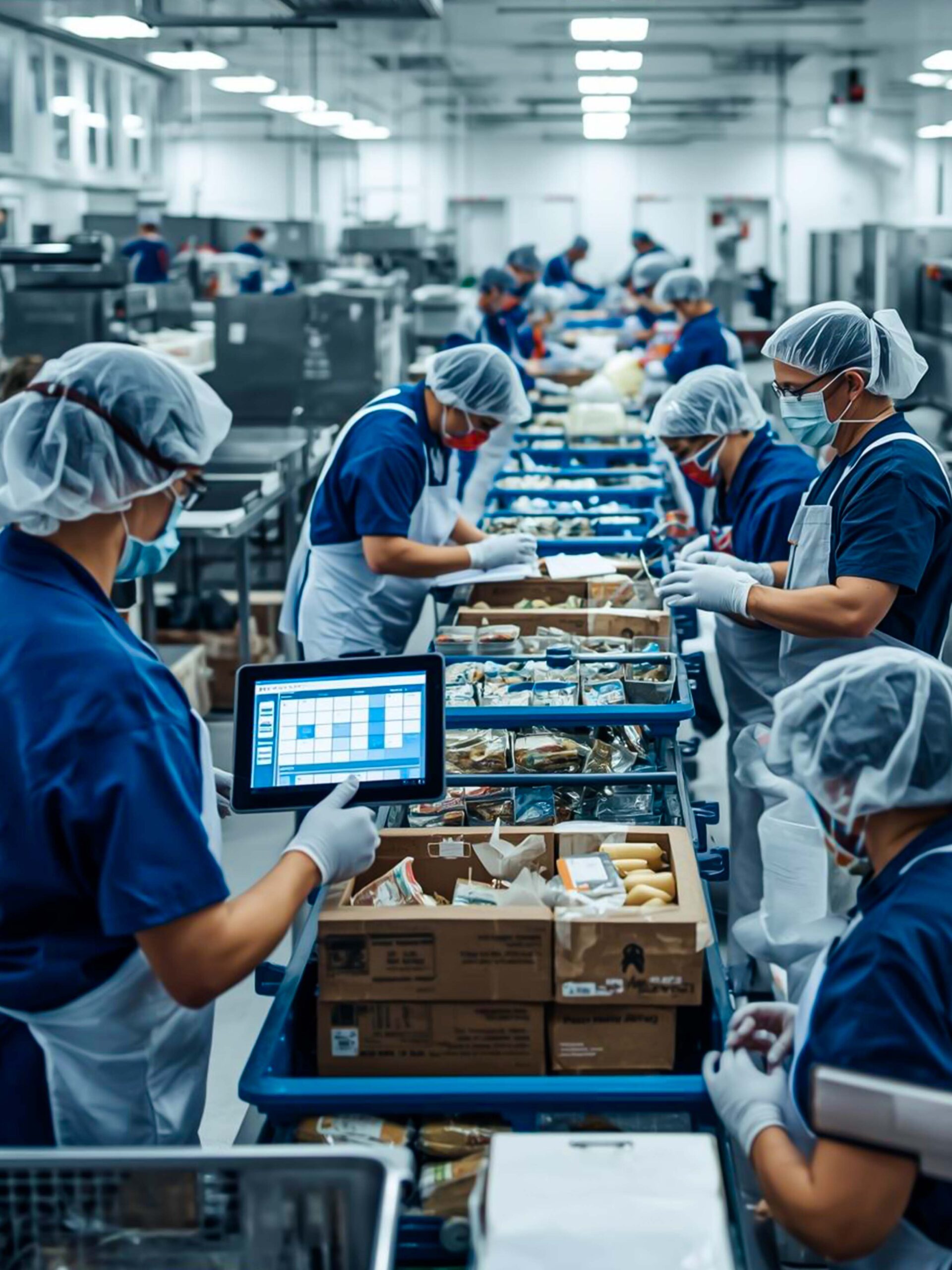 Factory team briefing for food safety