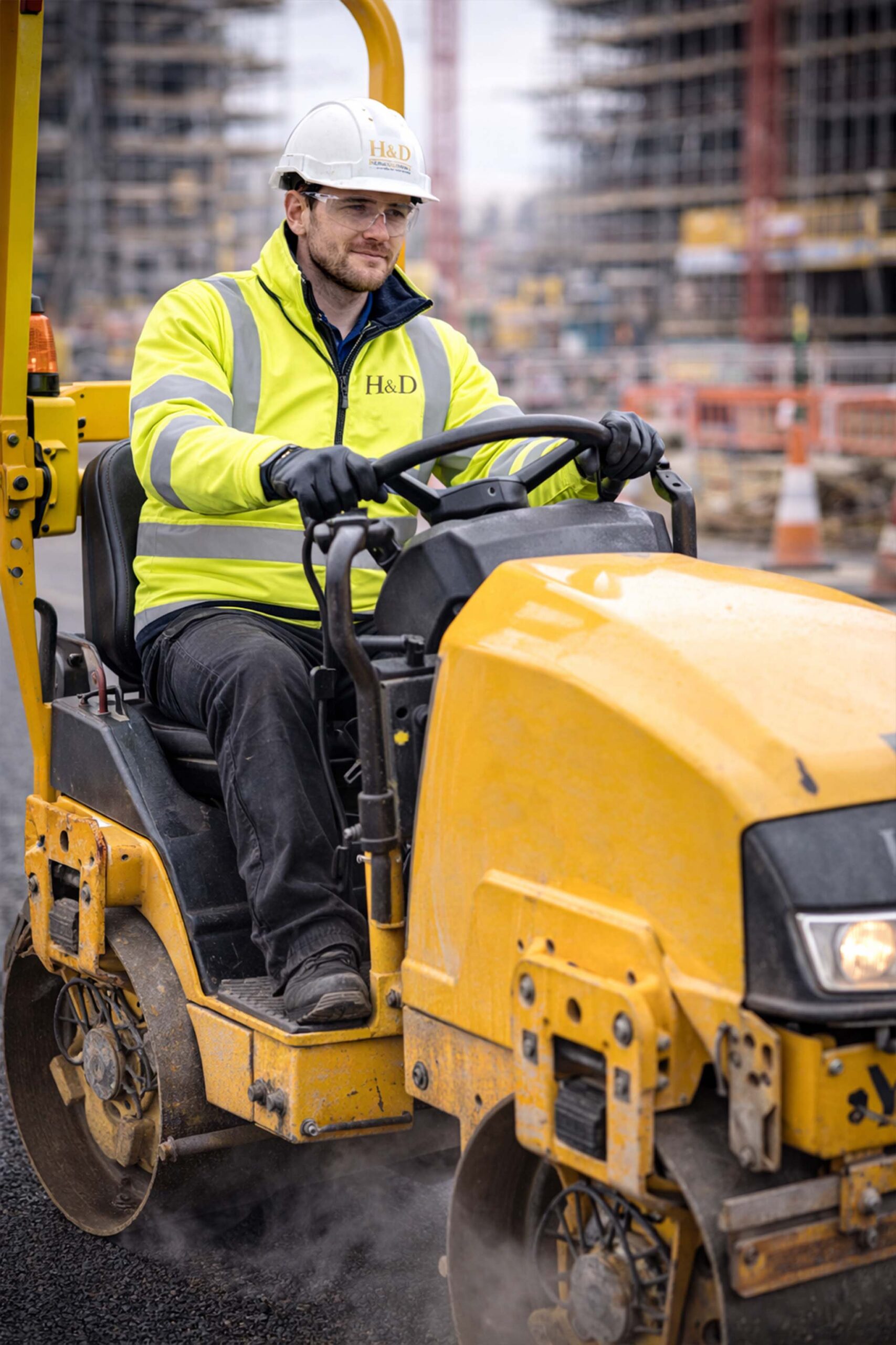 Reliable construction workers supporting site standards and quality