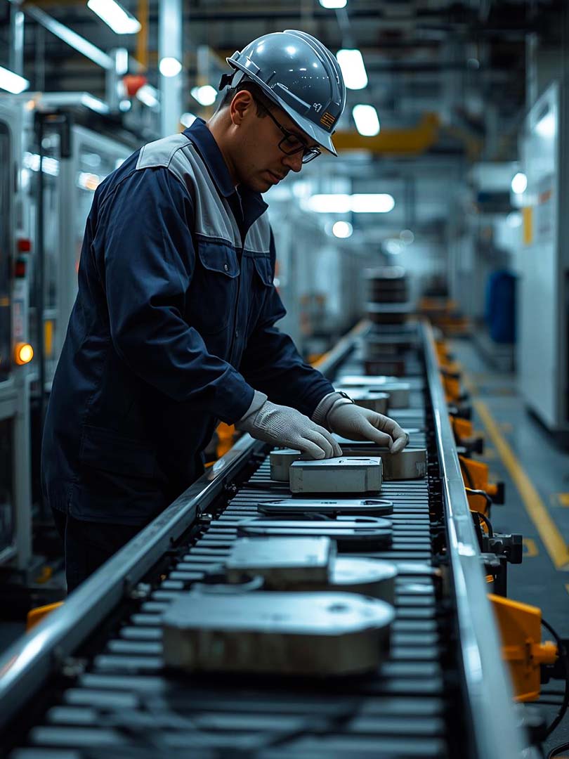 Manufacturing line assembly and production operation