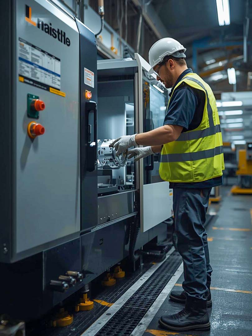 Manufacturing staff briefing and safety checks