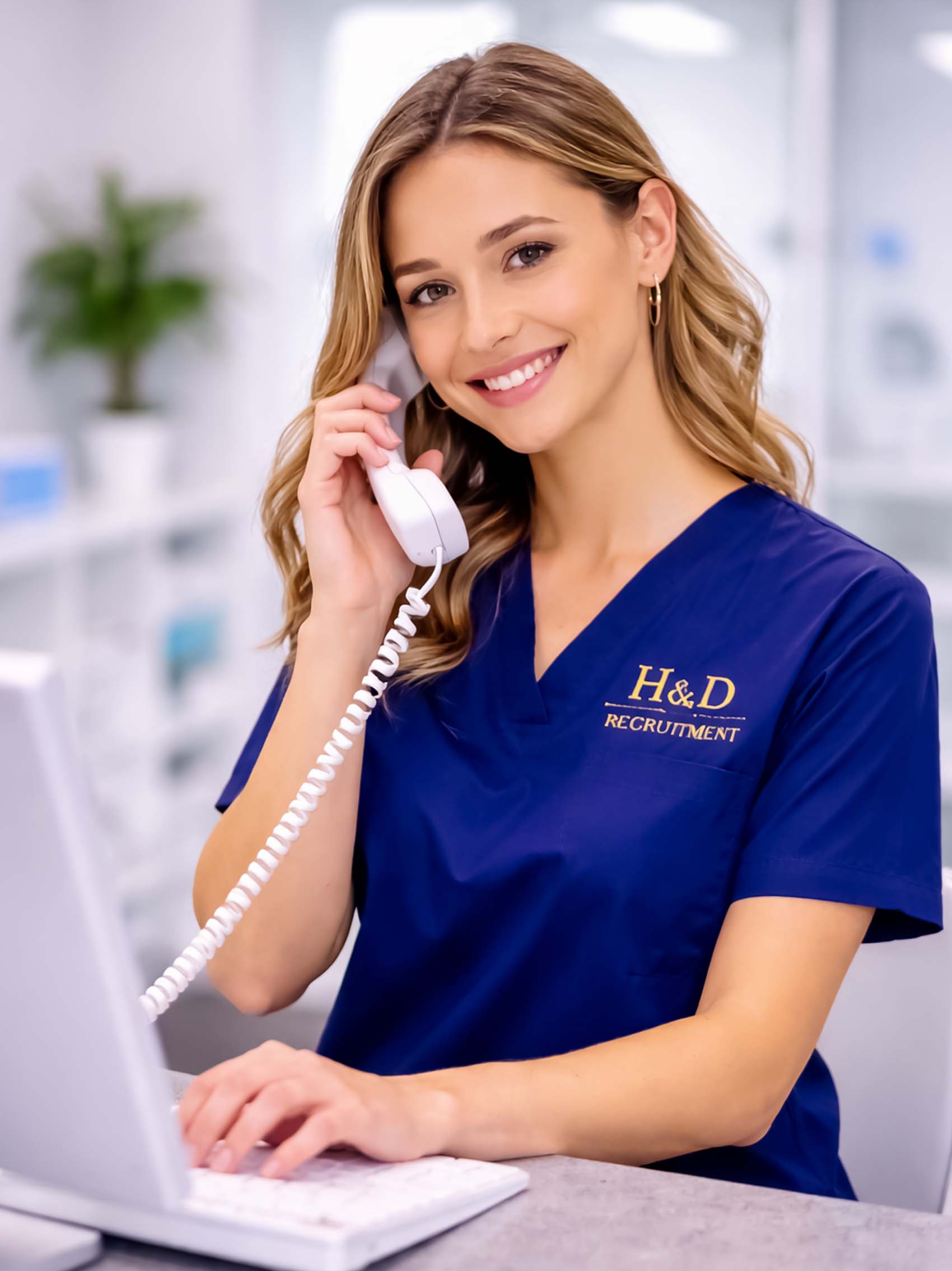 Healthcare team collaborating during a shift