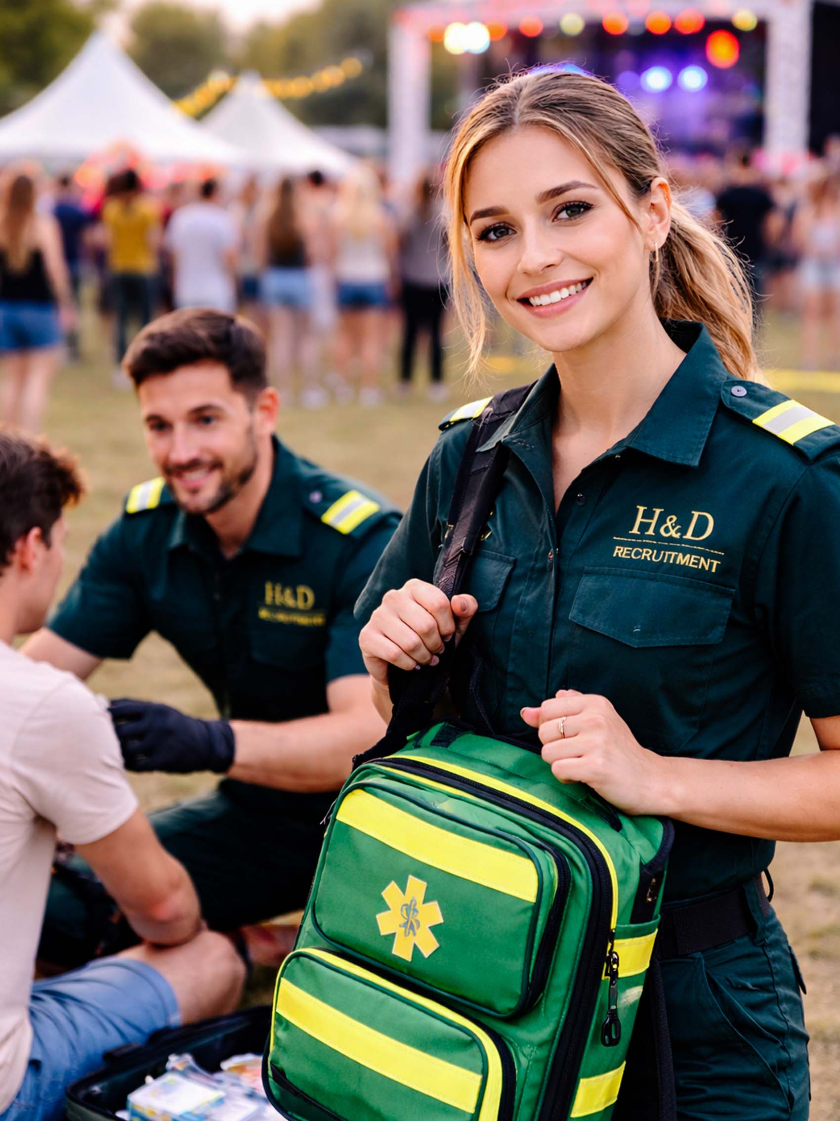 Healthcare professionals with compliance-first checks